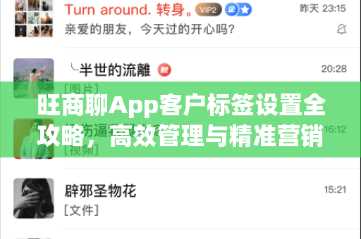 旺商聊App客户标签设置全攻略，高效管理与精准营销的核心技巧-第1张图片-旺商聊最新版